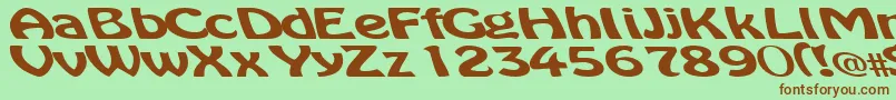 Microdot Font – Brown Fonts on Green Background