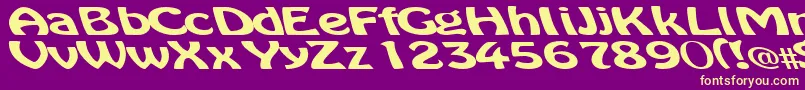 fuente Microdot – Fuentes Amarillas Sobre Fondo Morado