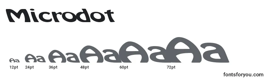 Размеры шрифта Microdot