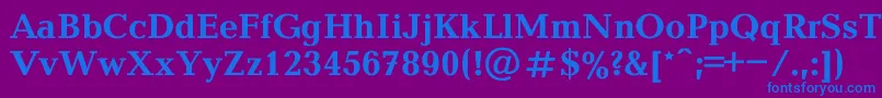 Baltica0 Font – Blue Fonts on Purple Background