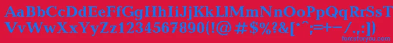 Baltica0 Font – Blue Fonts on Red Background