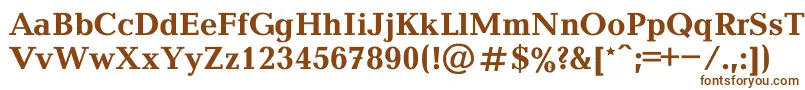 Baltica0-fontti – ruskeat fontit valkoisella taustalla