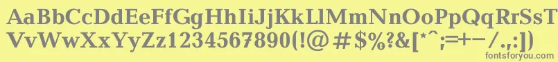 Baltica0 Font – Gray Fonts on Yellow Background