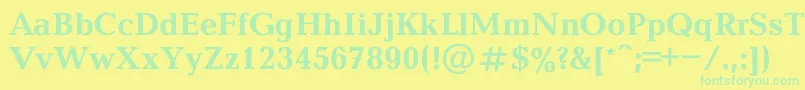 Baltica0 Font – Green Fonts on Yellow Background