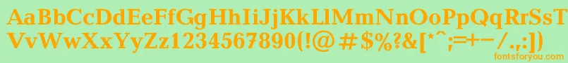 Baltica0 Font – Orange Fonts on Green Background