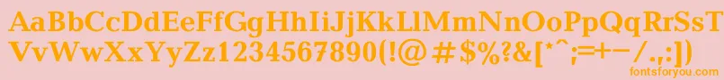 Baltica0 Font – Orange Fonts on Pink Background