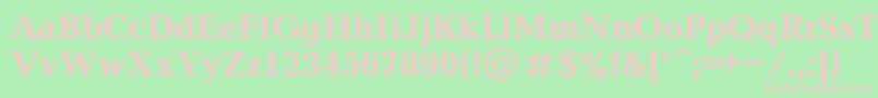 フォントBaltica0 – 緑の背景にピンクのフォント