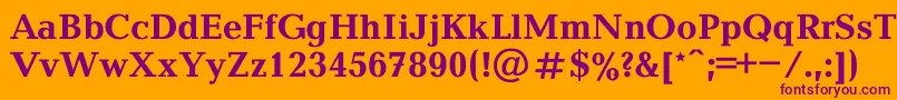 Baltica0 Font – Purple Fonts on Orange Background