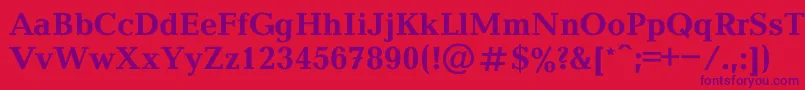 Baltica0 Font – Purple Fonts on Red Background