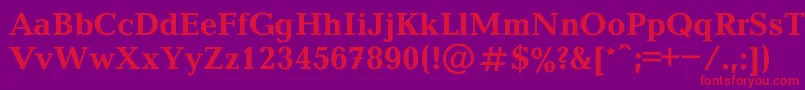 Baltica0 Font – Red Fonts on Purple Background