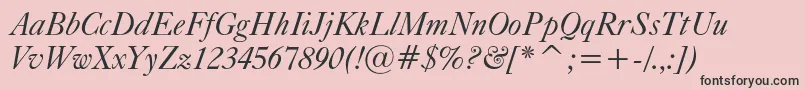 Caslonc540btItalic Font – Black Fonts on Pink Background