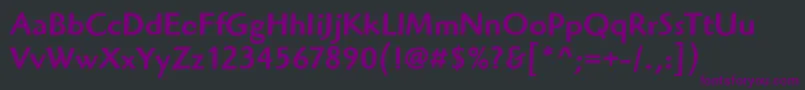 フォントHighlanderItcMedium – 黒い背景に紫のフォント