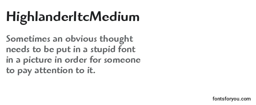 HighlanderItcMedium Font