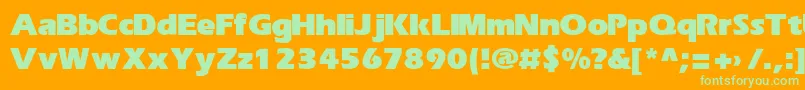 Erika ffy Font – Green Fonts on Orange Background