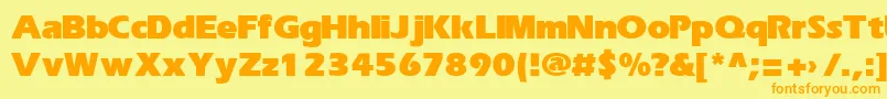 Erika ffy Font – Orange Fonts on Yellow Background