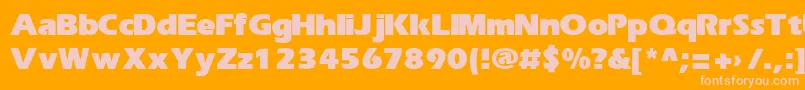 Erika ffy Font – Pink Fonts on Orange Background