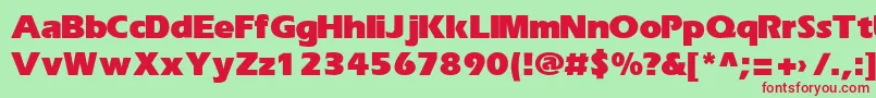 Erika ffy Font – Red Fonts on Green Background