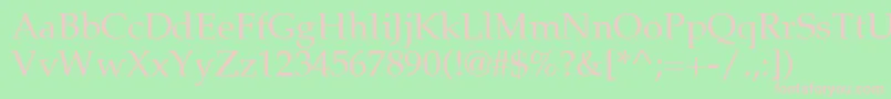 Lymphati Font – Pink Fonts on Green Background