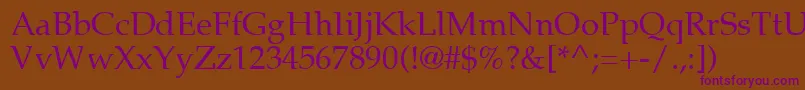 Lymphati Font – Purple Fonts on Brown Background