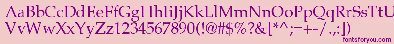 Lymphati Font – Purple Fonts on Pink Background