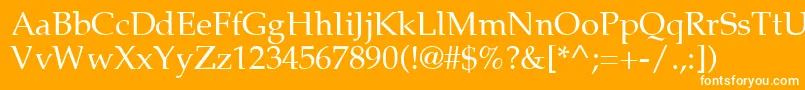 Lymphati Font – White Fonts on Orange Background