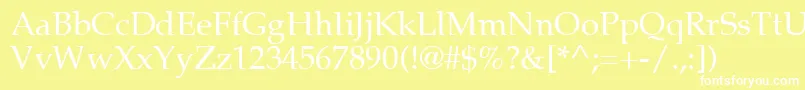 Lymphati Font – White Fonts on Yellow Background