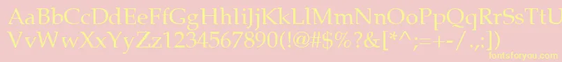 Lymphati Font – Yellow Fonts on Pink Background