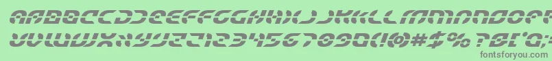 Starfighterboldital Font – Gray Fonts on Green Background