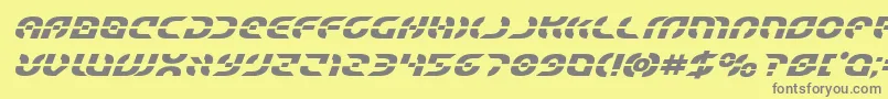 Starfighterboldital Font – Gray Fonts on Yellow Background