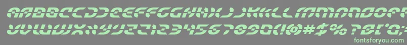 Starfighterboldital-fontti – vihreät fontit harmaalla taustalla