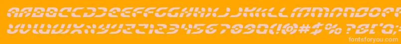 Starfighterboldital Font – Pink Fonts on Orange Background