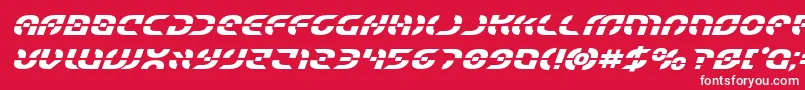 Starfighterboldital Font – White Fonts on Red Background