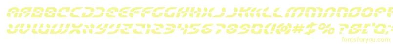 Шрифт Starfighterboldital – жёлтые шрифты на белом фоне
