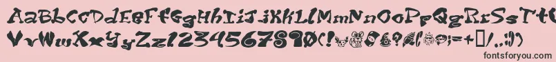 Purptp Font – Black Fonts on Pink Background