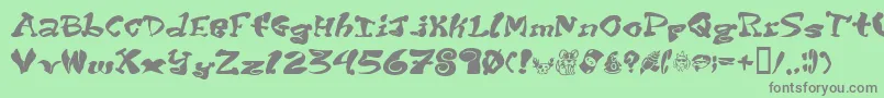 Purptp Font – Gray Fonts on Green Background