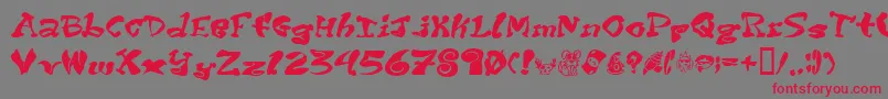Purptp Font – Red Fonts on Gray Background