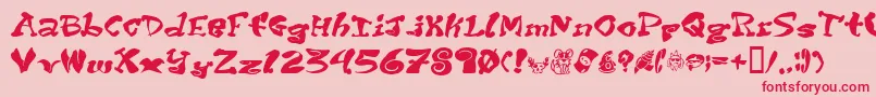 Purptp Font – Red Fonts on Pink Background