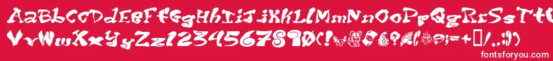 Purptp Font – White Fonts on Red Background
