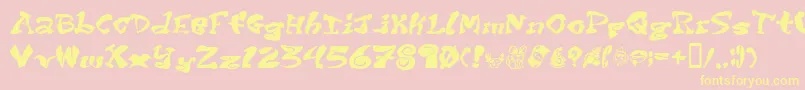 Purptp Font – Yellow Fonts on Pink Background