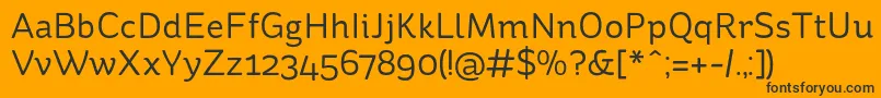 StrydeRegular Font – Black Fonts on Orange Background