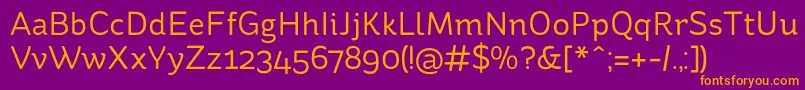 StrydeRegular Font – Orange Fonts on Purple Background