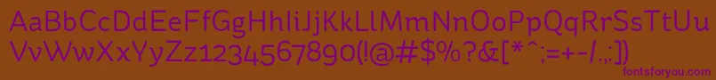 StrydeRegular Font – Purple Fonts on Brown Background