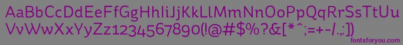 Шрифт StrydeRegular – фиолетовые шрифты на сером фоне
