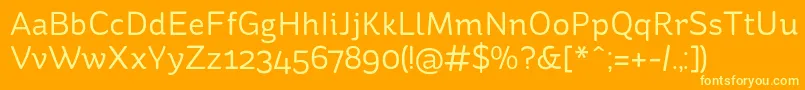 StrydeRegular Font – Yellow Fonts on Orange Background