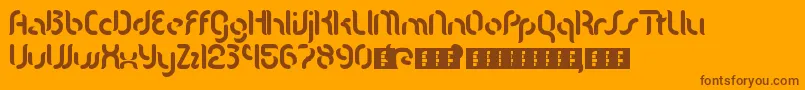 Mgla Font – Brown Fonts on Orange Background