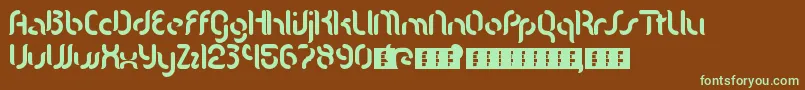 Mgla Font – Green Fonts on Brown Background