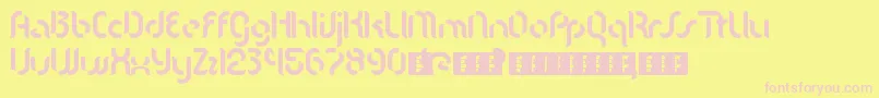 Mgla Font – Pink Fonts on Yellow Background