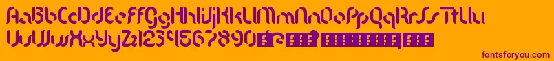 Mgla Font – Purple Fonts on Orange Background