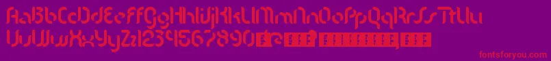 フォントMgla – 紫の背景に赤い文字