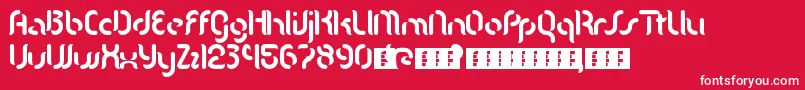 Mgla Font – White Fonts on Red Background